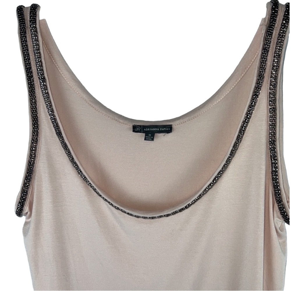 Adrianna Papell Metal Trim Tank Top Sz:M - Picture 3 of 9
